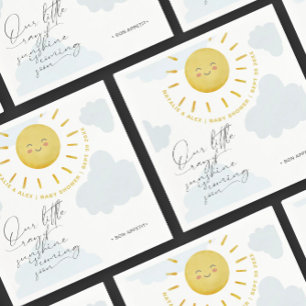Serviette En Papier Ray of Sunshine Nuds Baby shower garçon