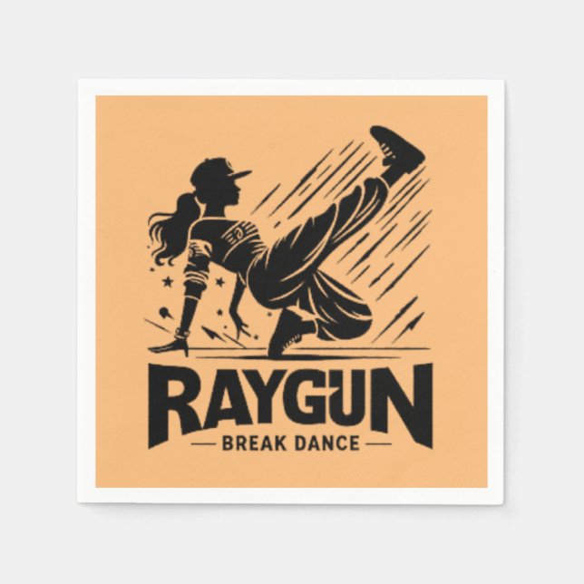 Serviette En Papier Raygun Raygun breakdance, breakdance (Devant)