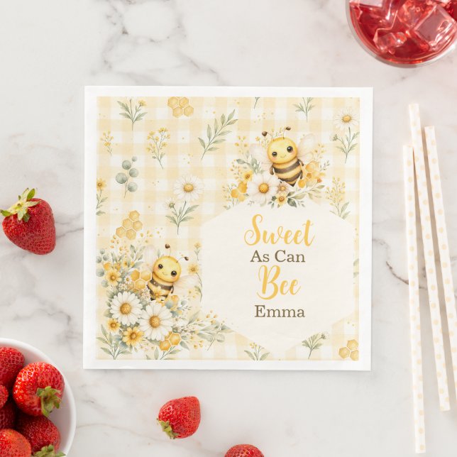 Serviette En Papier Rayon de miel d'abeille douce (En situation)