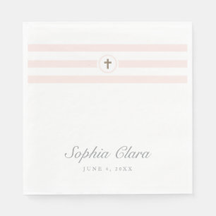 Serviette En Papier Rayure classique croix en faux feuille métallique 