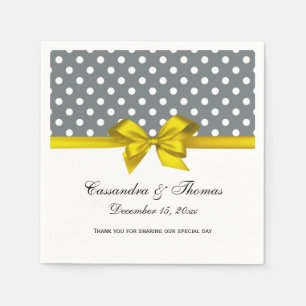 Serviette En Papier Rayure Noir Blanc Damassé Ruban Bleu