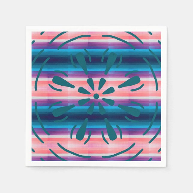 Serviette En Papier Rayures (Devant)