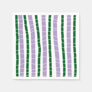 Serviette En Papier Rayures brisées abstraites