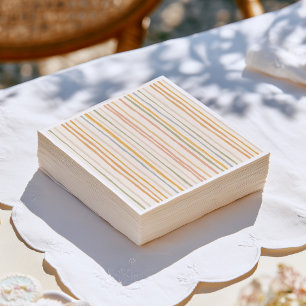 Serviette En Papier Rayures colorées amusantes