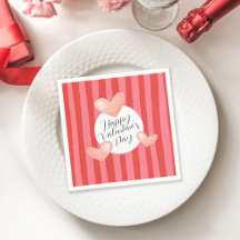 Rayures colorées audacieuses et Saint-Valentin cœu
