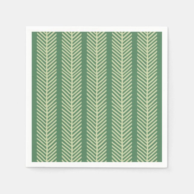 Serviette En Papier Rayures de palmier tropical (Devant)