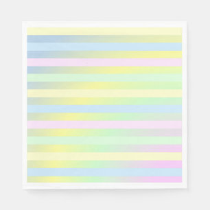 Serviette En Papier Rayures en pastel