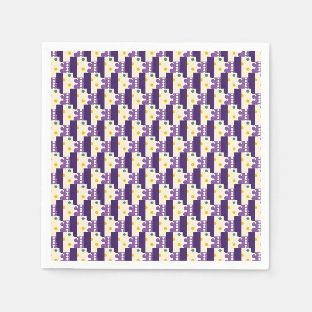 Serviette En Papier Rayures et points (Devant)