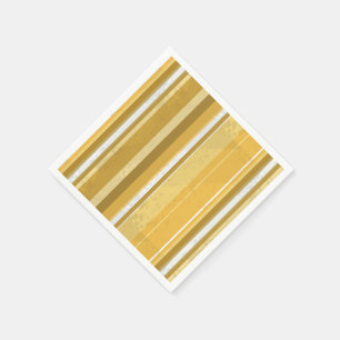 Serviette En Papier Rayures Jaune