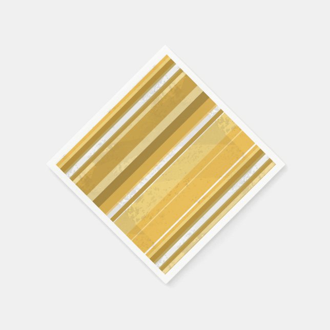 Serviette En Papier Rayures Jaune (Coin)
