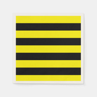 Serviette En Papier Rayures jaunes et noires