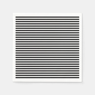 Serviette En Papier Rayures noires nautiques