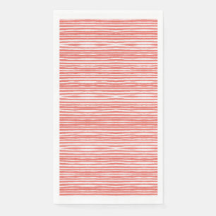 Serviette En Papier Rayures orange, lignes