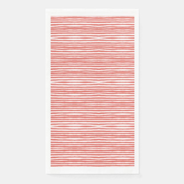 Serviette En Papier Rayures orange, lignes  (Devant)