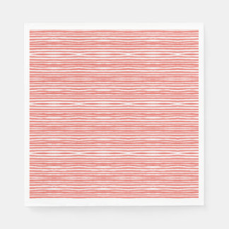 Serviette En Papier Rayures orange, lignes