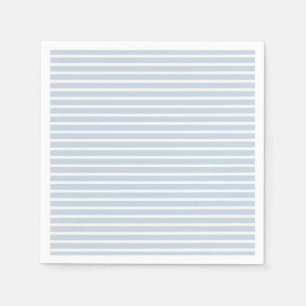 Serviette En Papier Rayures raffinées de début d'automne Bleu poussi