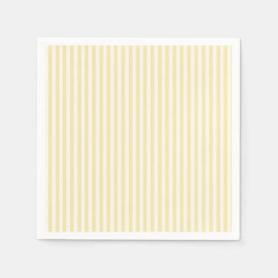 Serviette En Papier Rayures Simples - Crème au Beurre