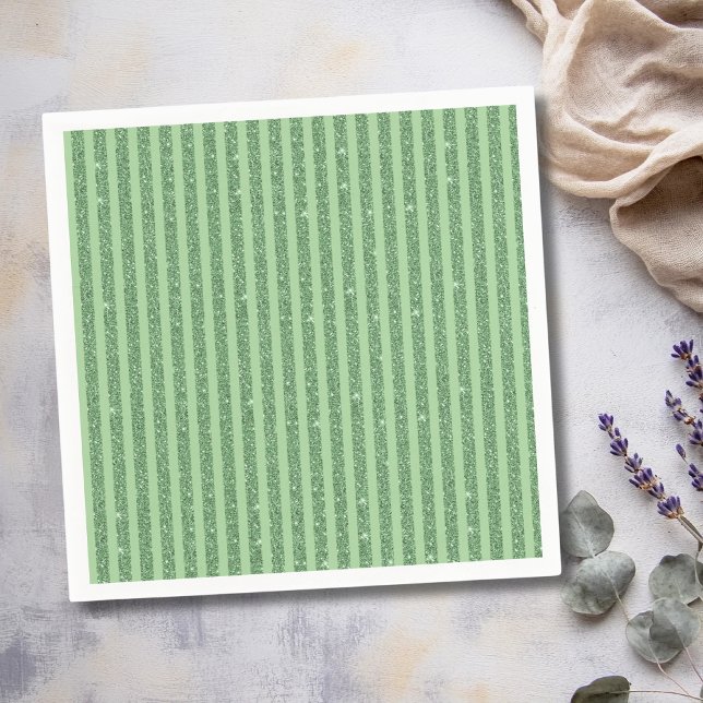 Serviette En Papier Rayures verticales simples de couleur vert forêt p (Créateur téléchargé)
