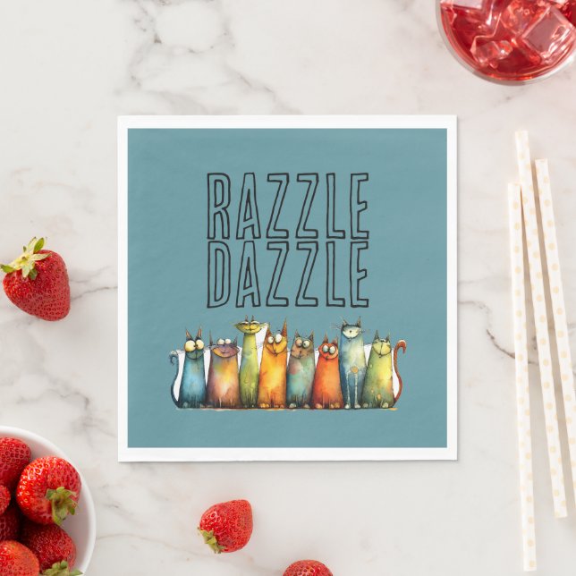 Serviette en papier Razzle Dazzle (En situation)