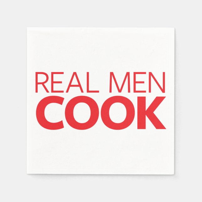 Serviette En Papier Real Men Cook (Devant)