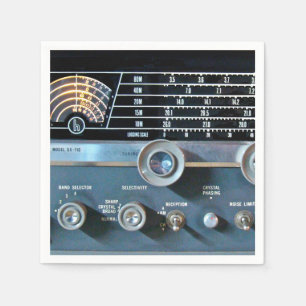 Serviette En Papier Récepteur radio vintage à ondes courtes