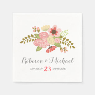 Serviette En Papier Réception botanique de fleur