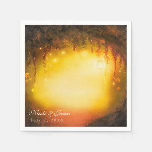 Serviette En Papier Réception de la forêt enchantée rustique automne o