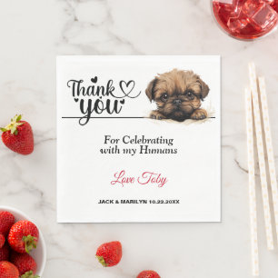 Serviette En Papier Réception de mariage du Griffon de Bruxelles