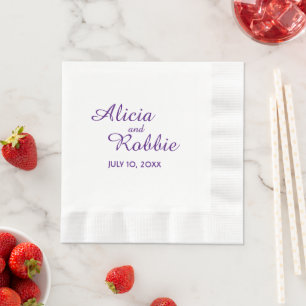 Serviette En Papier Réception de mariage élégant