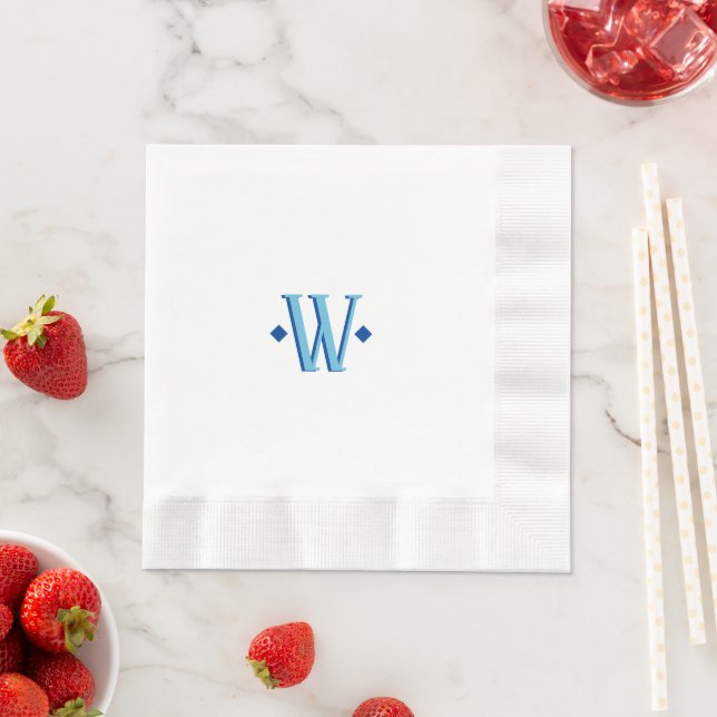 Serviette En Papier Réception de mariage élégante avec monogramme (En situation)