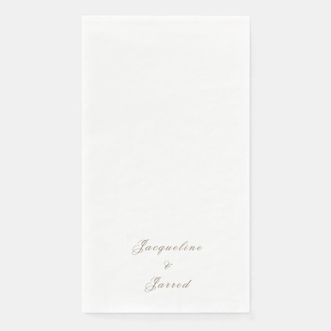 Serviette En Papier Réception de mariage élégante et intemporelle (Devant)
