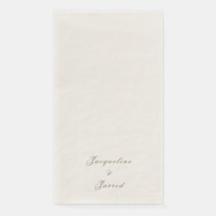 Serviette En Papier Réception de mariage élégante et intemporelle écru