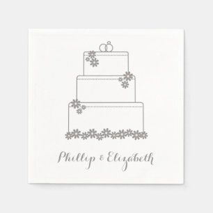 Serviette En Papier Réception Mariage Rose Dessert Napkins