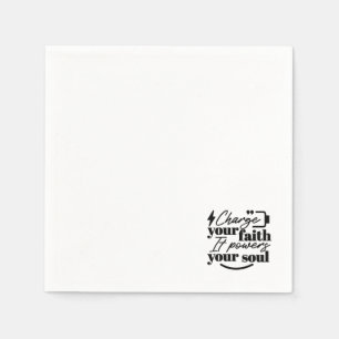 Serviette En Papier Rechargez Votre Foi – Citation Inspirante Chrétien