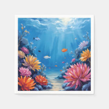Récif de corail sous la peinture de l'océan mer