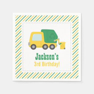 Serviette En Papier Recyclage de déchets Camion Garçons fête d'anniver