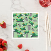Serviette En Papier Recyclage Motif de camion-poubelle (En situation)
