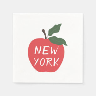 Serviette En Papier Red apple New York