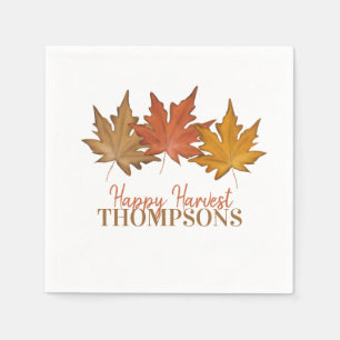 Serviette En Papier Red Automne Automne Feuilles Russe Harvest Custom