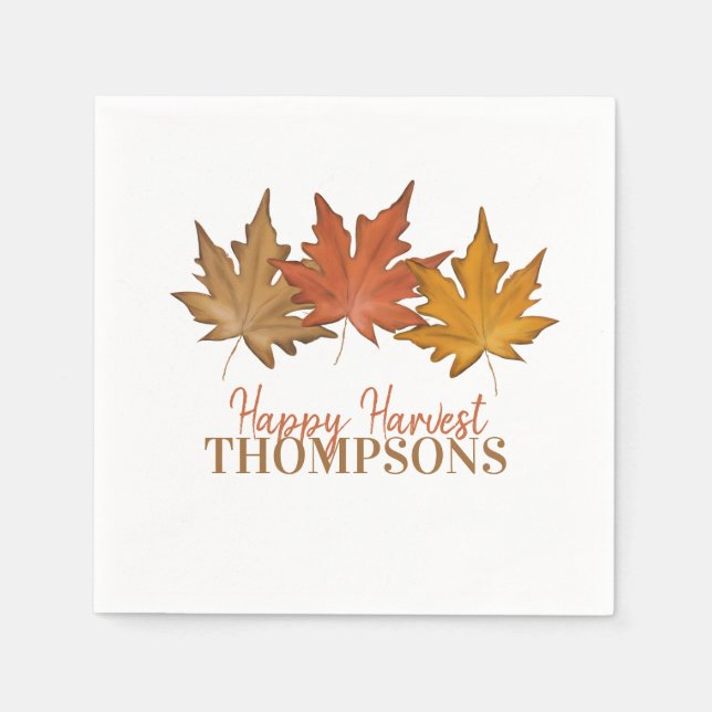 Serviette En Papier Red Automne Automne Feuilles Russe Harvest Custom (Devant)
