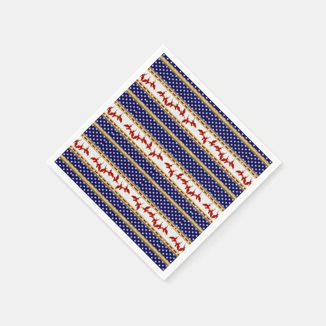 Serviette En Papier Red Bald Eagle Amérique Papier Napkin (Coin)