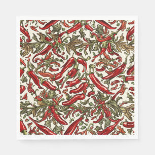 Serviette En Papier Red Chili Peppers Vintage
