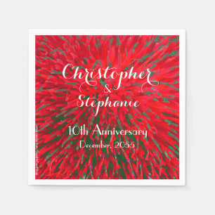 Serviette En Papier Red Christmas Wedding Anniversary Party Paper