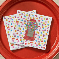 Red Gumball Machine Candy Bubble Gum Anniversaire