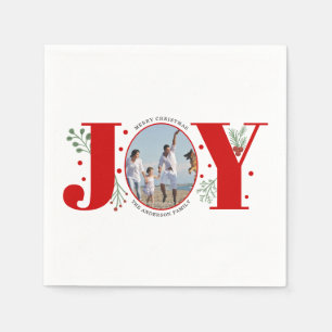 Serviette En Papier Red Joy avec baies photo de Noël