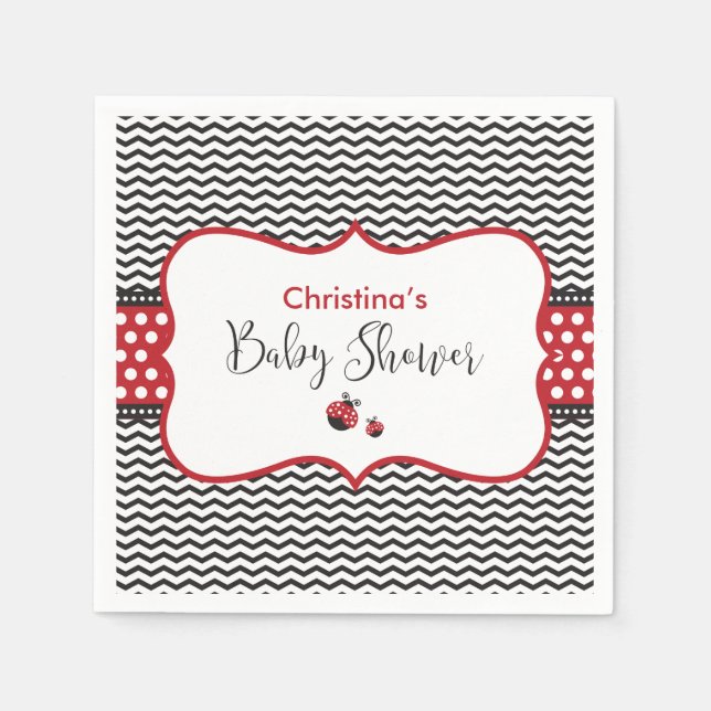 Serviette En Papier Red Ladybug (Devant)