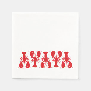 Serviette En Papier Red Lobster Plage côtière Océan Amusants