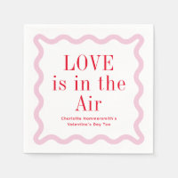Red Pink Love est dans l'Air Wavy Carré