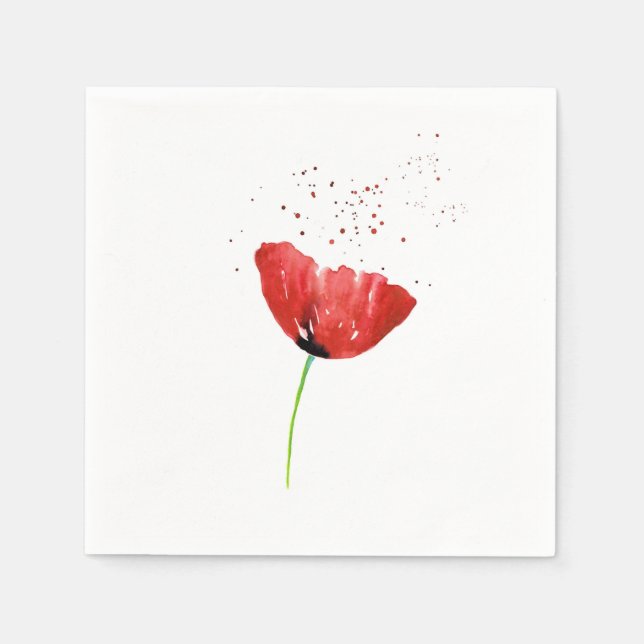 Serviette En Papier Red Poppy (Devant)