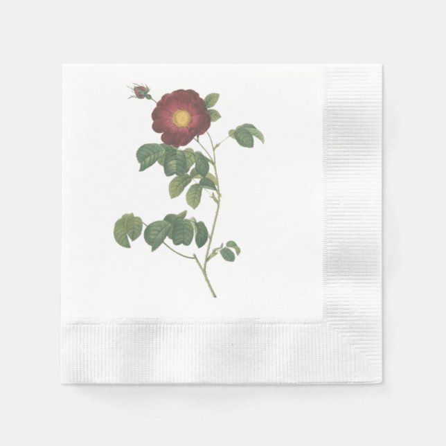 Serviette En Papier Red Roses Art Print Design (Devant)